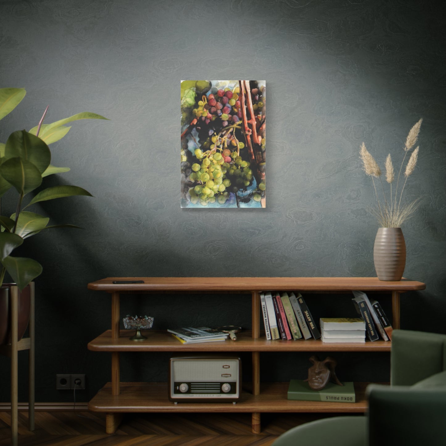 "Wine Grapes Getting Some Color" Matte Canvas, Stretched, 1.25" - Kerry Siderius Art