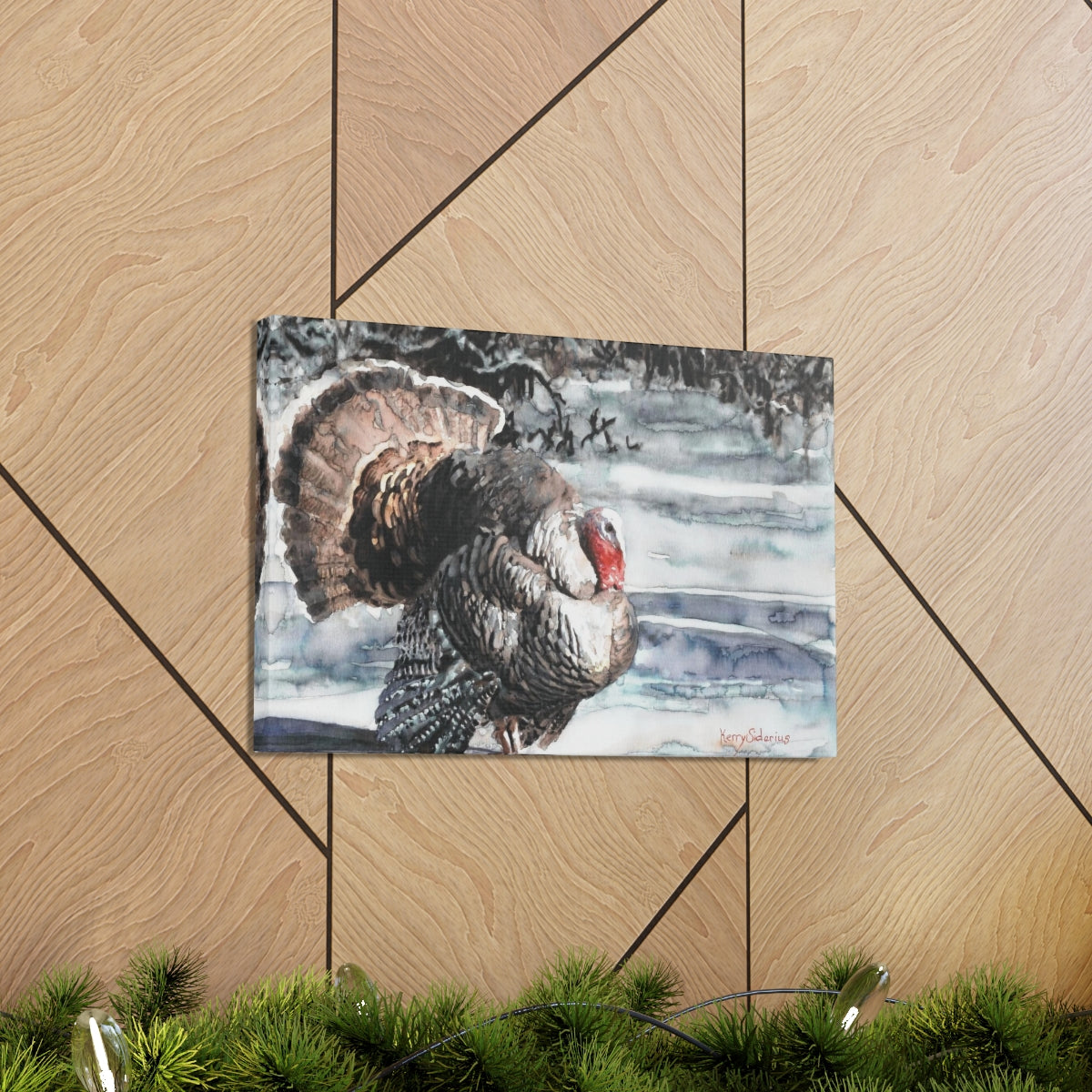 "Wild Turkey in the Snow" Canvas Gallery Wrap - Kerry Siderius Art