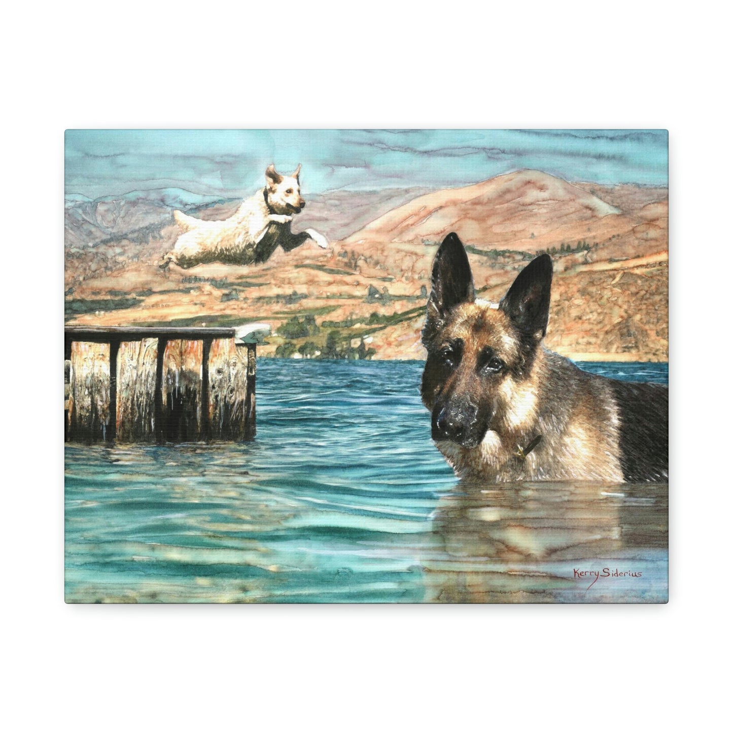 "Chelan Dogs" Canvas Gallery Wrap - Kerry Siderius Art
