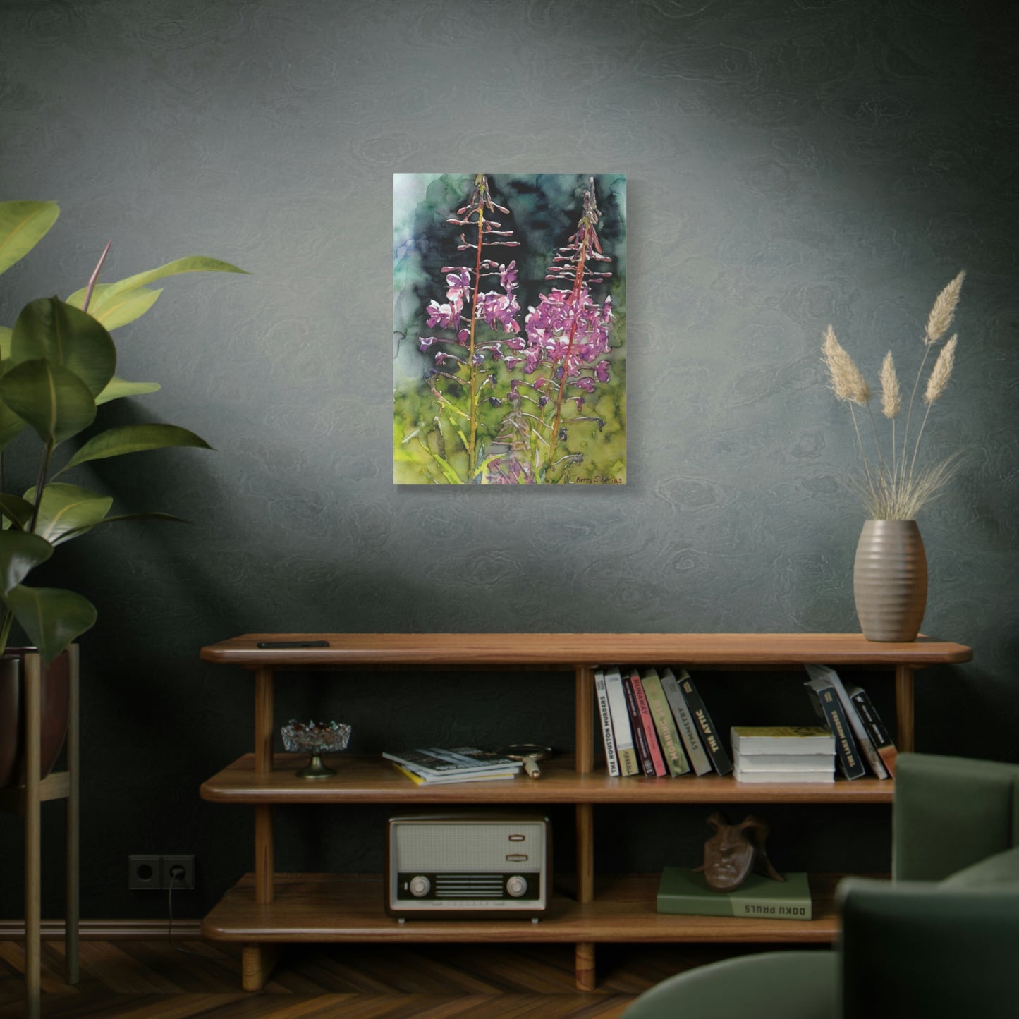 "Fireweed, Mission Ridge" Stretched Matte Canvas - Kerry Siderius Art