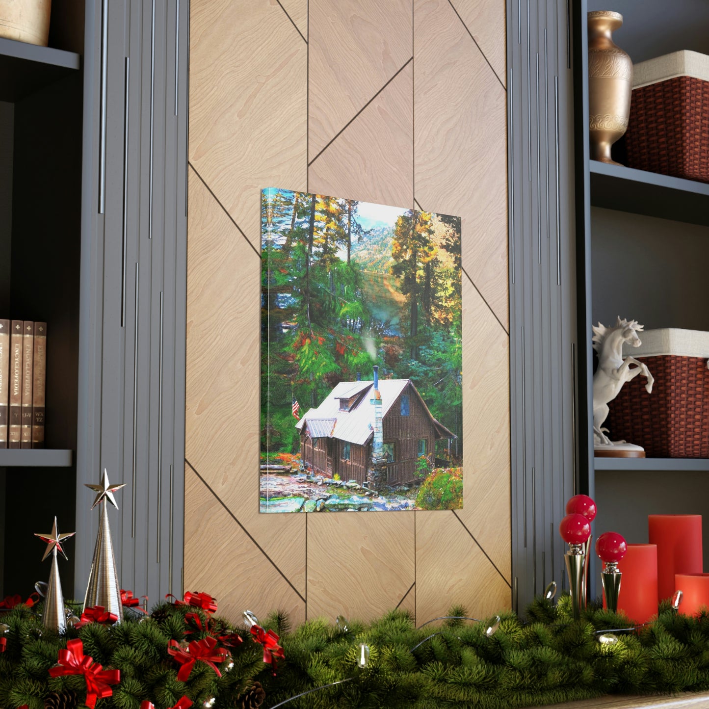 "Cabin on Lake Wenatchee" Gallery Wrapped Canvas - Kerry Siderius Art