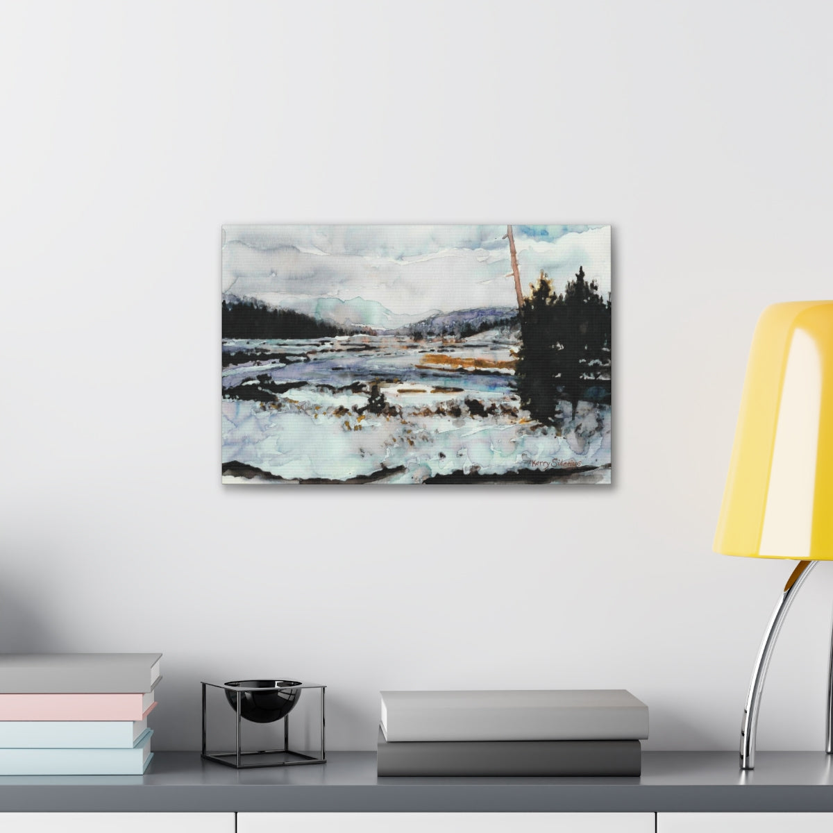 "Snowy Methow Scene" Wrapped Canvas (3 Sizes) - Kerry Siderius Art