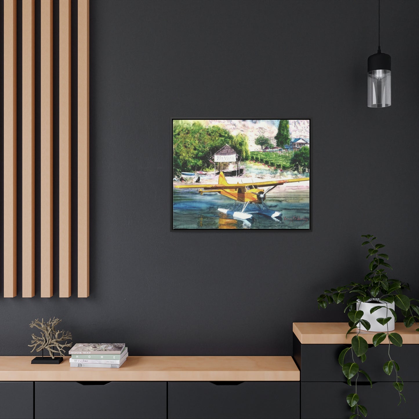 "Happy Landings at Rio Vista" Gallery Canvas Wrap, Horizontal Frame - Kerry Siderius Art