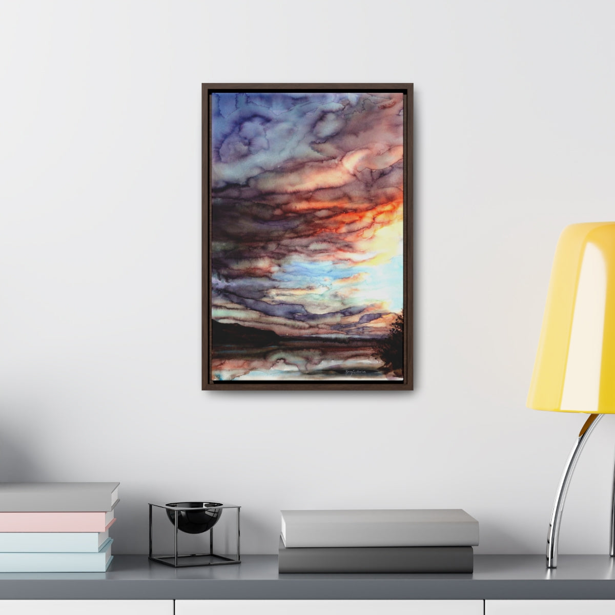 "Sunset Over the Columbia River" Framed Gallery Wrapped Canvas - Kerry Siderius Art