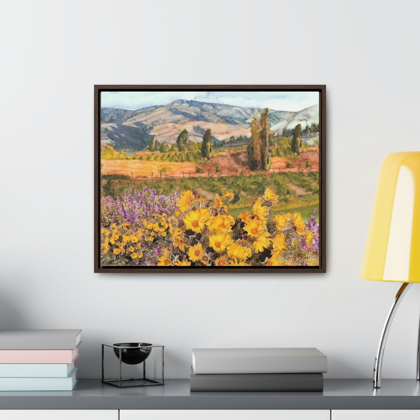 "Chelan Vineyard with Balsom" Wood-Framed Gallery Canvas Wrap - Kerry Siderius Art