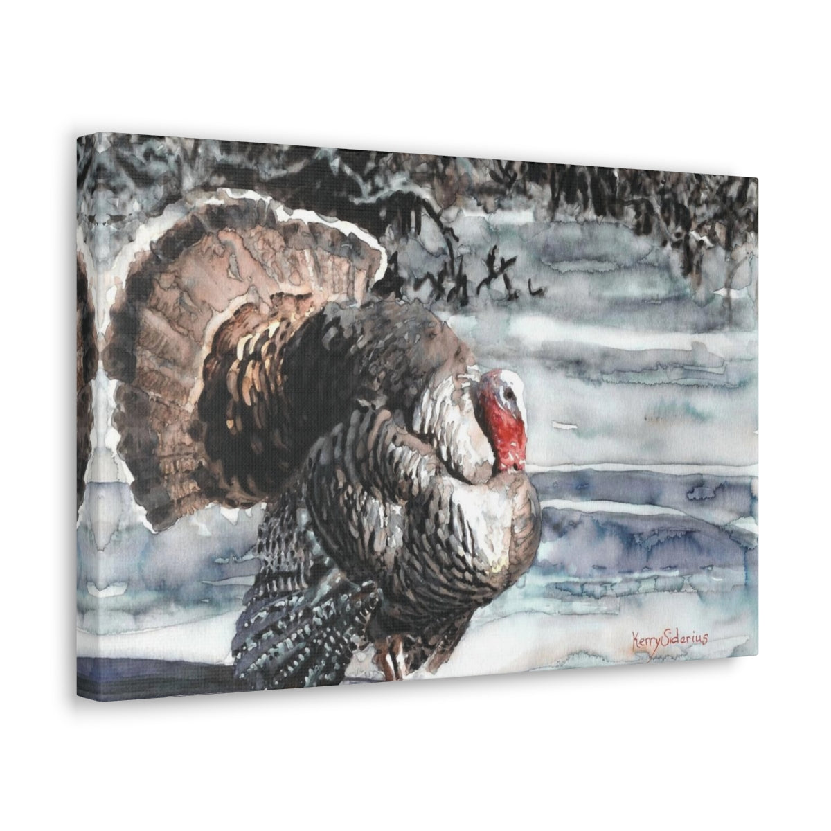 "Wild Turkey in the Snow" Canvas Gallery Wrap - Kerry Siderius Art