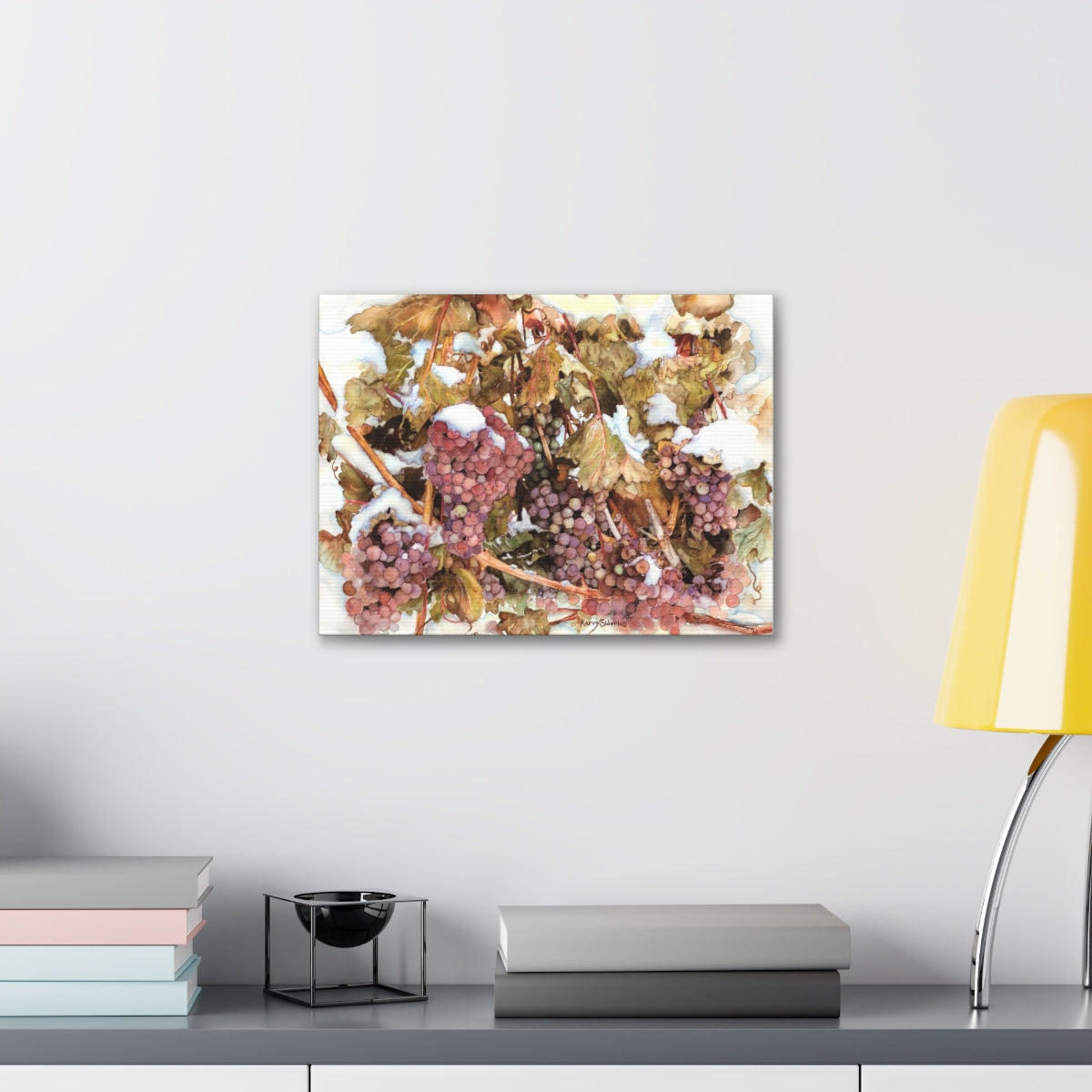 "Snowy Grapes in Chelan" Canvas (6 Sizes Available) - Kerry Siderius Art