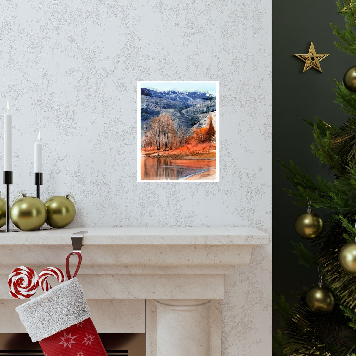 "Columbia River Early Winter" on Archival Poster - Kerry Siderius Art