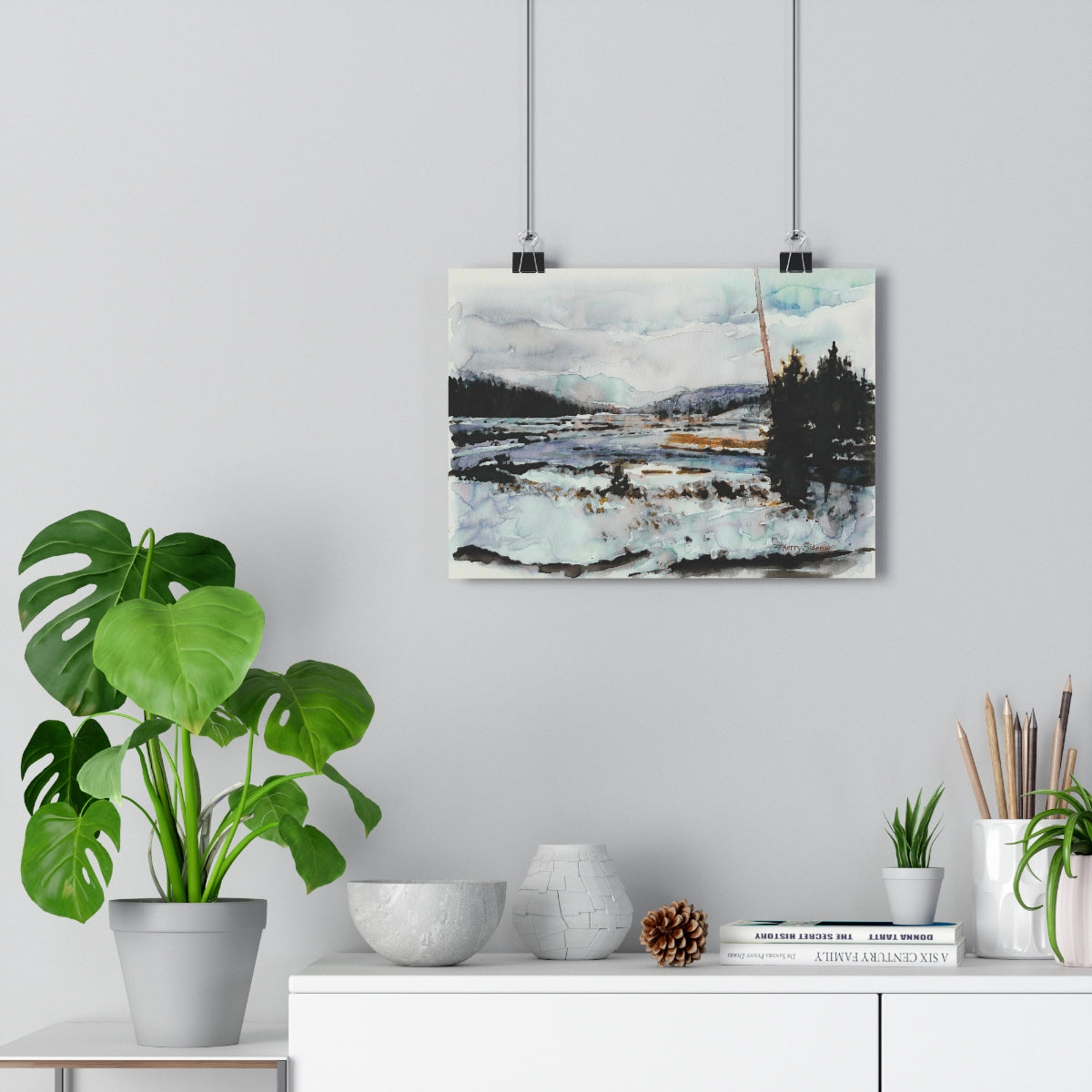 "Snowy Methow Scene" Archival Paper Print - Kerry Siderius Art