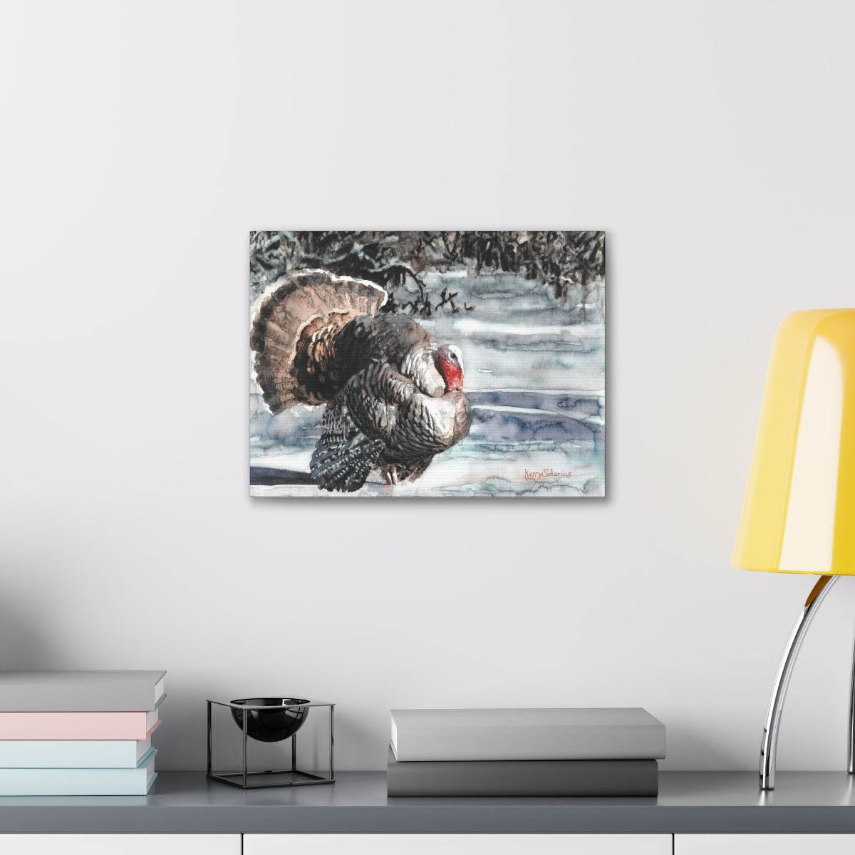 "Wild Turkey in the Snow" Canvas Gallery Wrap - Kerry Siderius Art