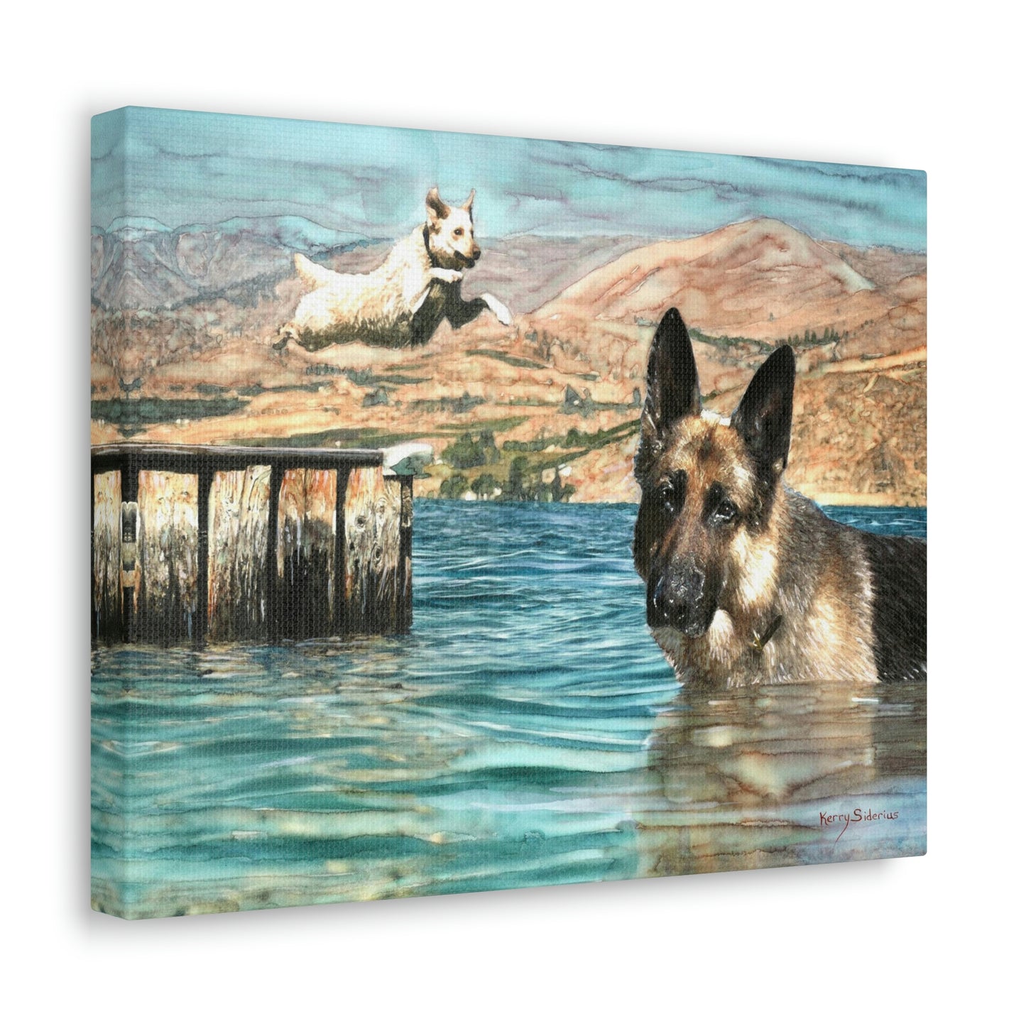 "Chelan Dogs" Canvas Gallery Wrap - Kerry Siderius Art