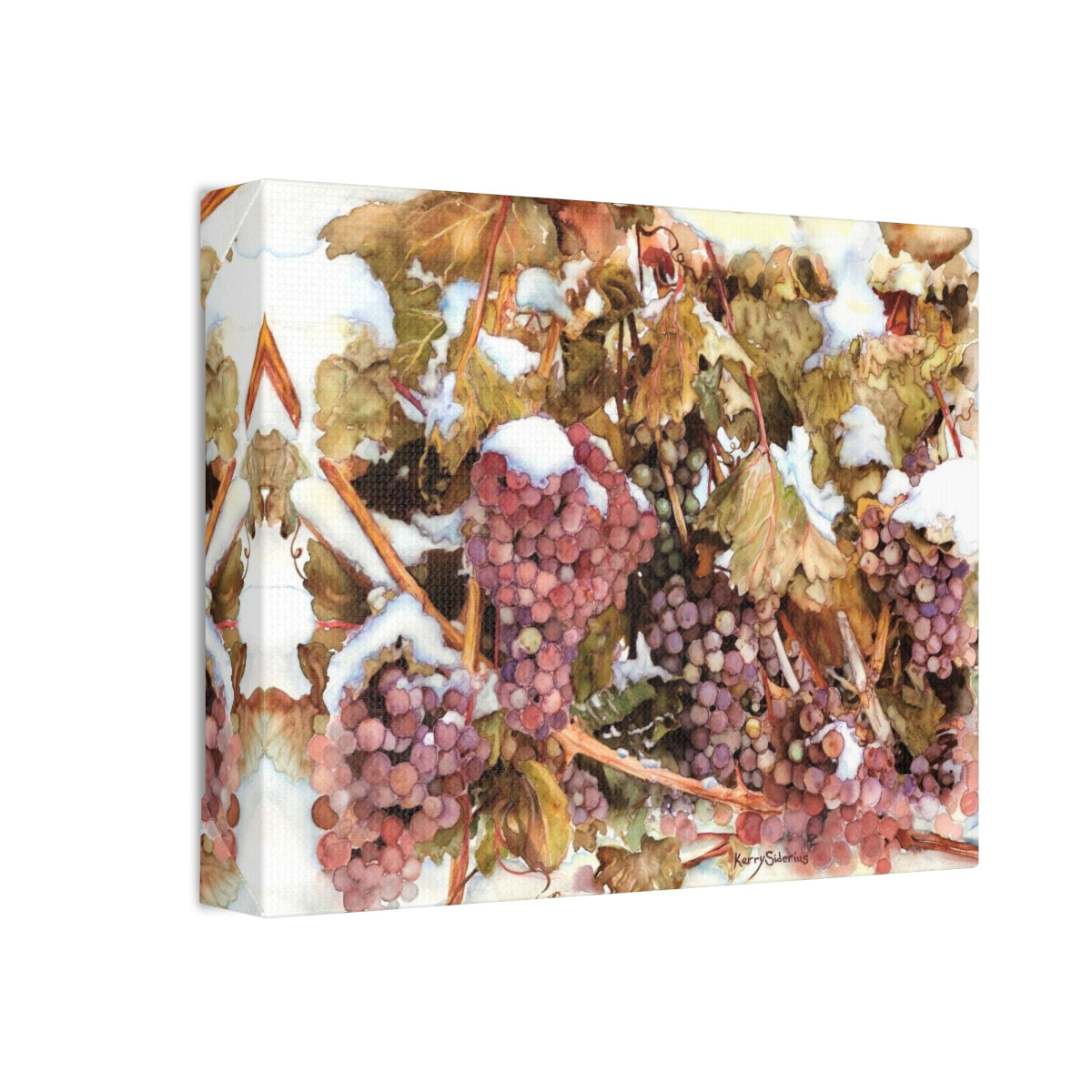 "Snowy Grapes in Chelan" Canvas (6 Sizes Available) - Kerry Siderius Art