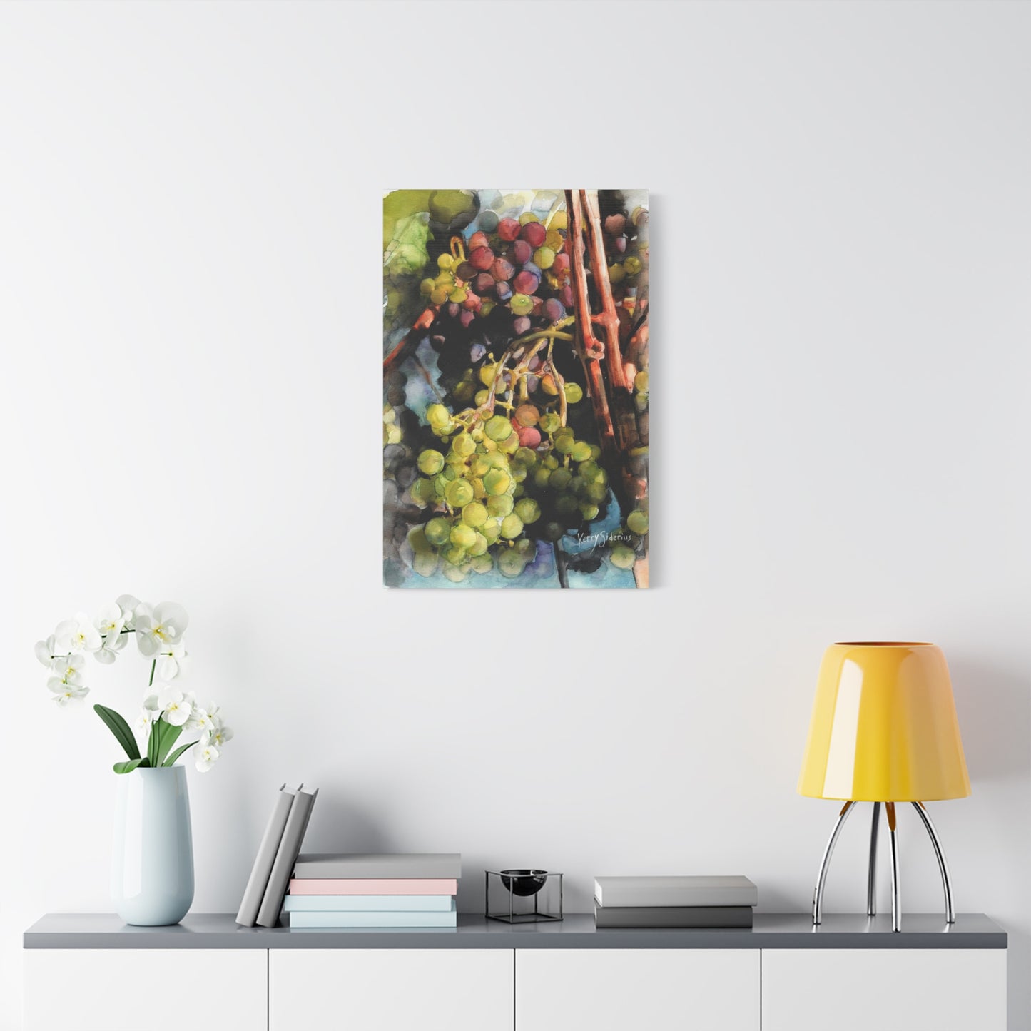 "Wine Grapes Getting Some Color" Matte Canvas, Stretched, 1.25" - Kerry Siderius Art