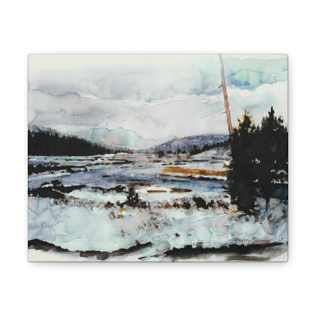 "Snowy Methow Scene" Wrapped Canvas (3 Sizes) - Kerry Siderius Art