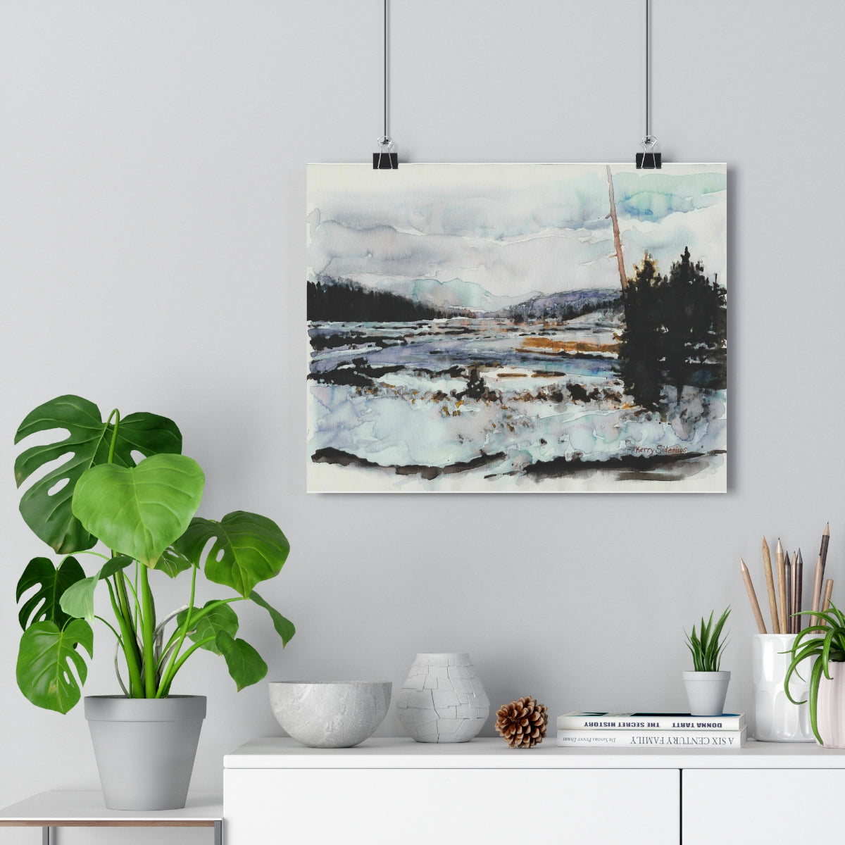 "Snowy Methow Scene" Archival Paper Print - Kerry Siderius Art