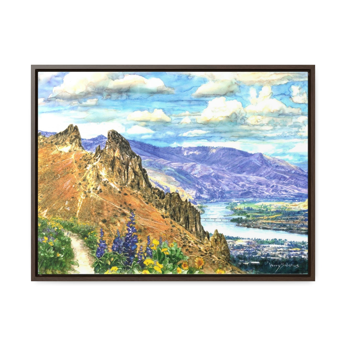 "Saddle Rock View to Rocky Reach" Gallery Wrapped Wood-Framed Canvas - Kerry Siderius Art