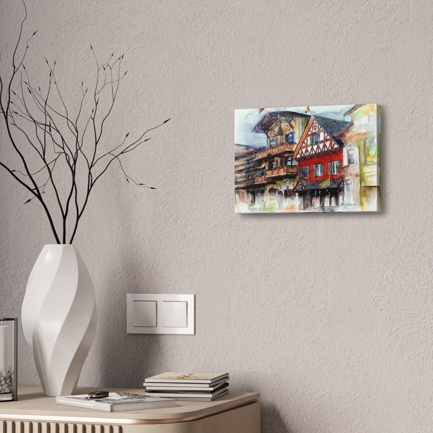 "Leavenworth Front Street" Stretched Canvas (3 Sizes) - Kerry Siderius Art