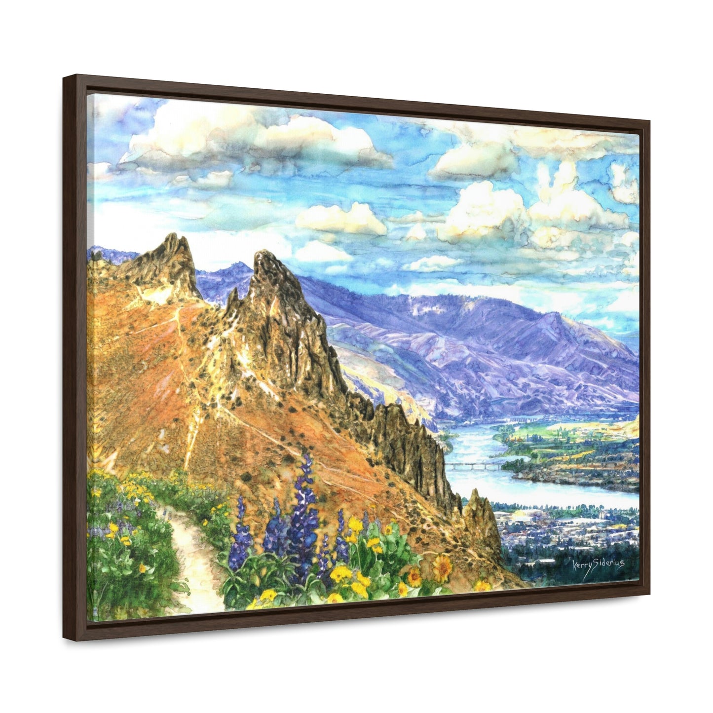 "Saddle Rock View to Rocky Reach" Gallery Wrapped Wood-Framed Canvas - Kerry Siderius Art