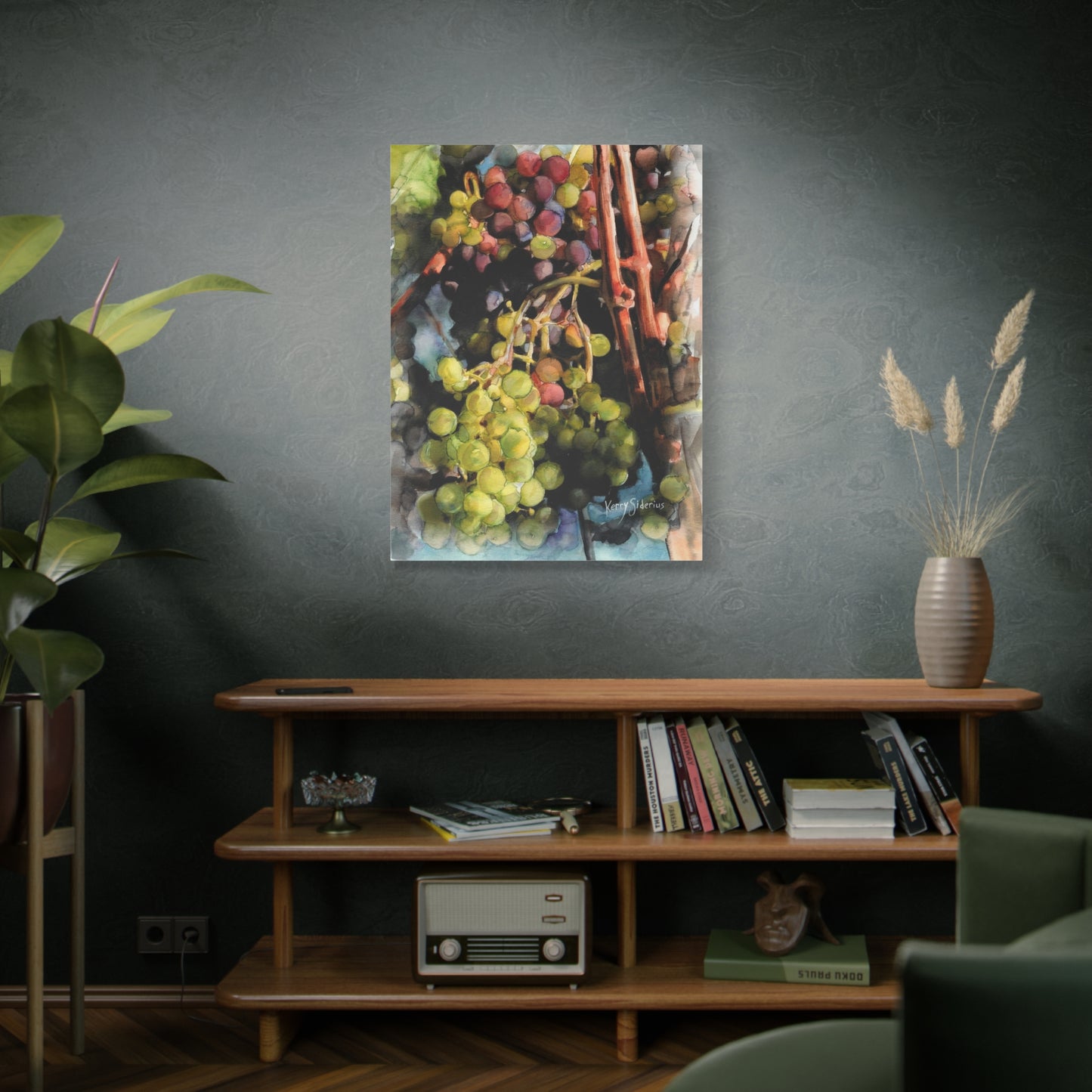 "Wine Grapes Getting Some Color" Matte Canvas, Stretched, 1.25" - Kerry Siderius Art
