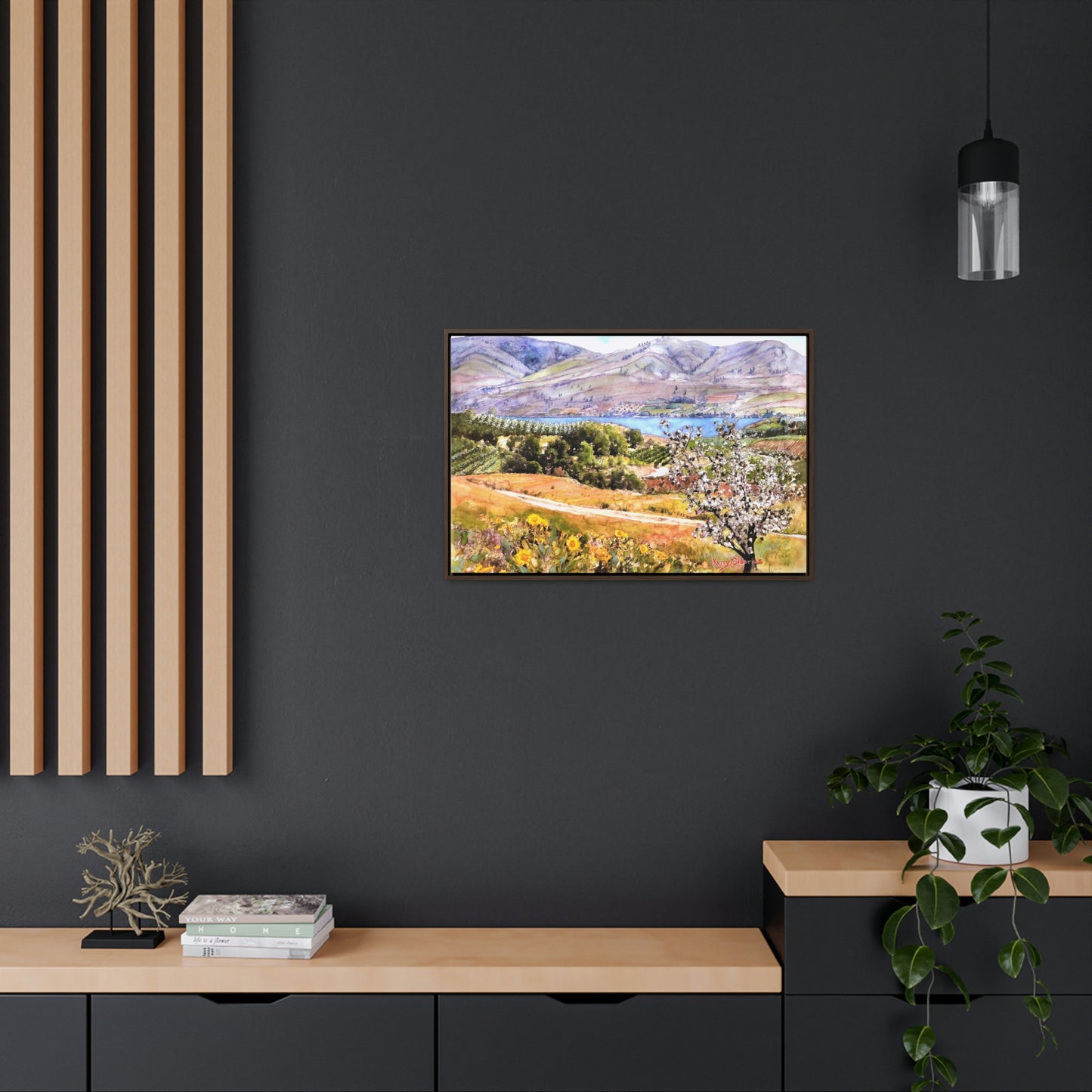 "Springtime Above Lake Chelan from Winesap Road" Wood-Framed Gallery Wrapped Canvas - Kerry Siderius Art