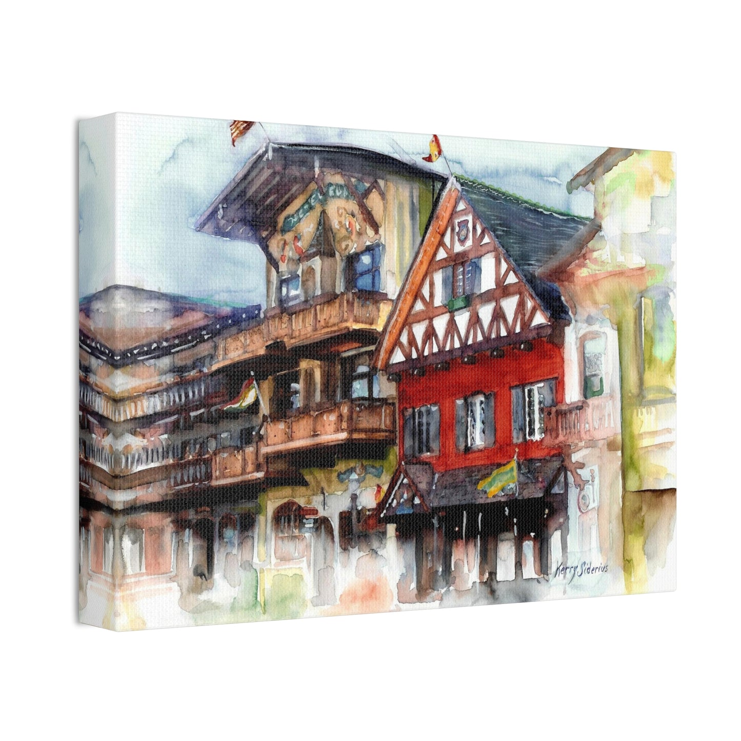 "Leavenworth Front Street" Stretched Canvas (3 Sizes) - Kerry Siderius Art