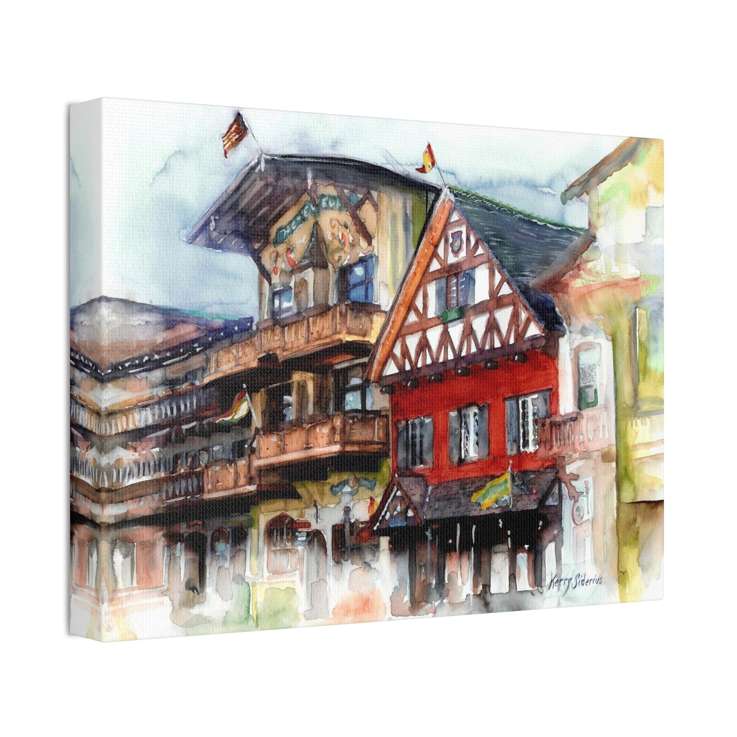 "Leavenworth Front Street" Stretched Canvas (3 Sizes) - Kerry Siderius Art