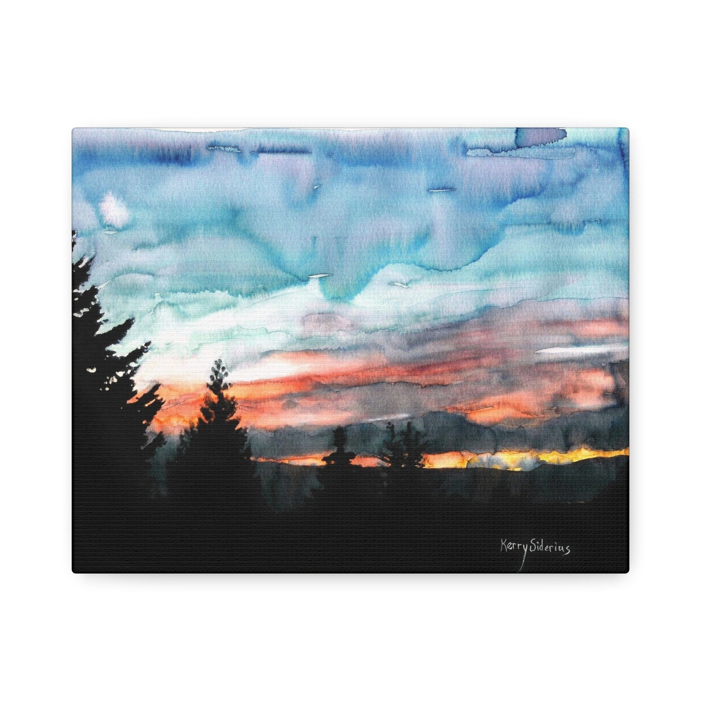 "Sunset Over the Cascades" Canvas - Kerry Siderius Art