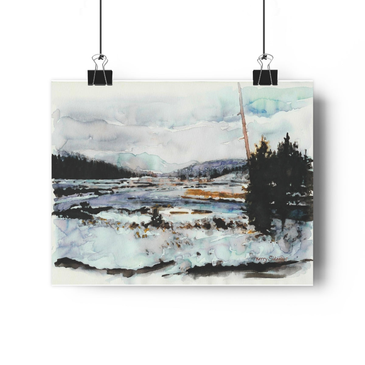 "Snowy Methow Scene" Archival Paper Print - Kerry Siderius Art