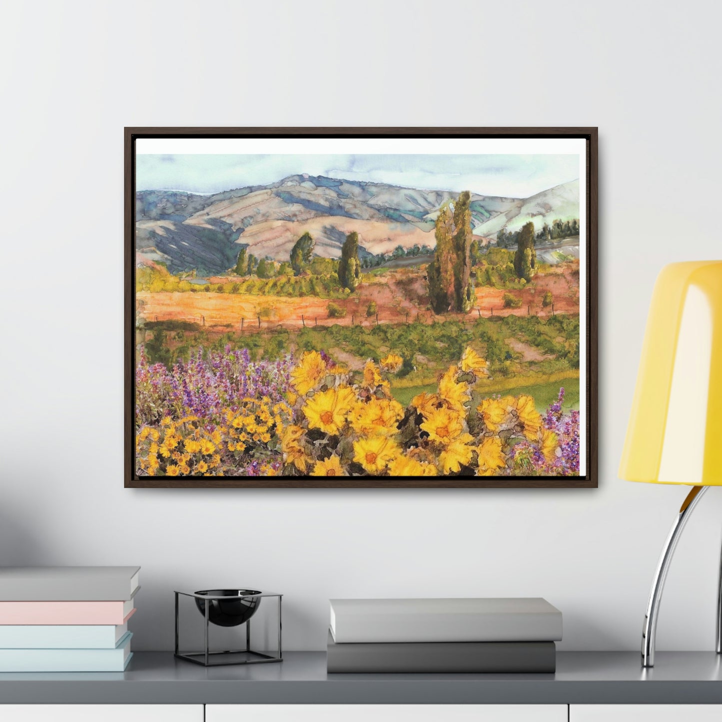 "Chelan Vineyard with Balsom" Wood-Framed Gallery Canvas Wrap - Kerry Siderius Art