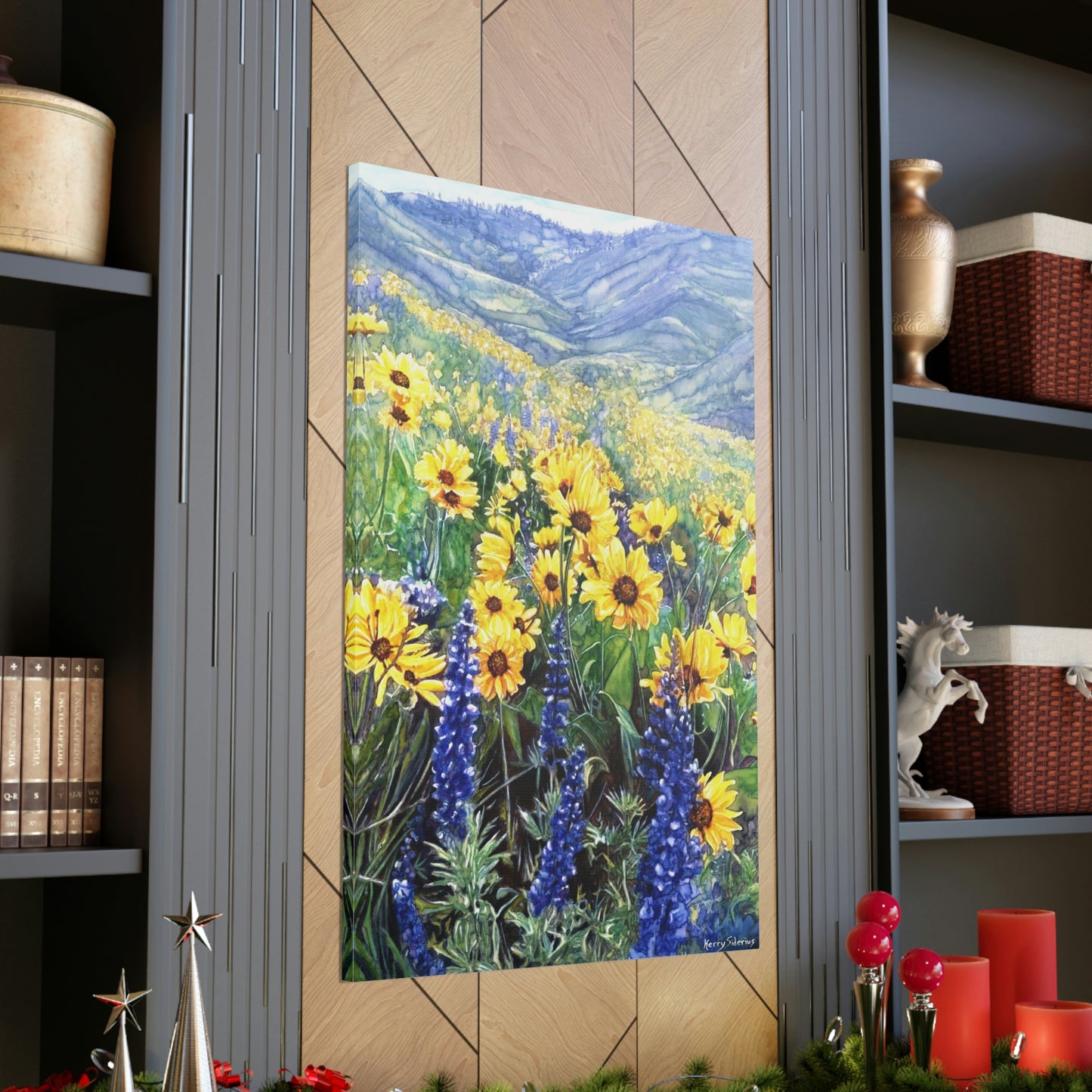 "Balsom and Lupine Up Horse Lake Road" Gallery Wrapped Canvas - Kerry Siderius Art