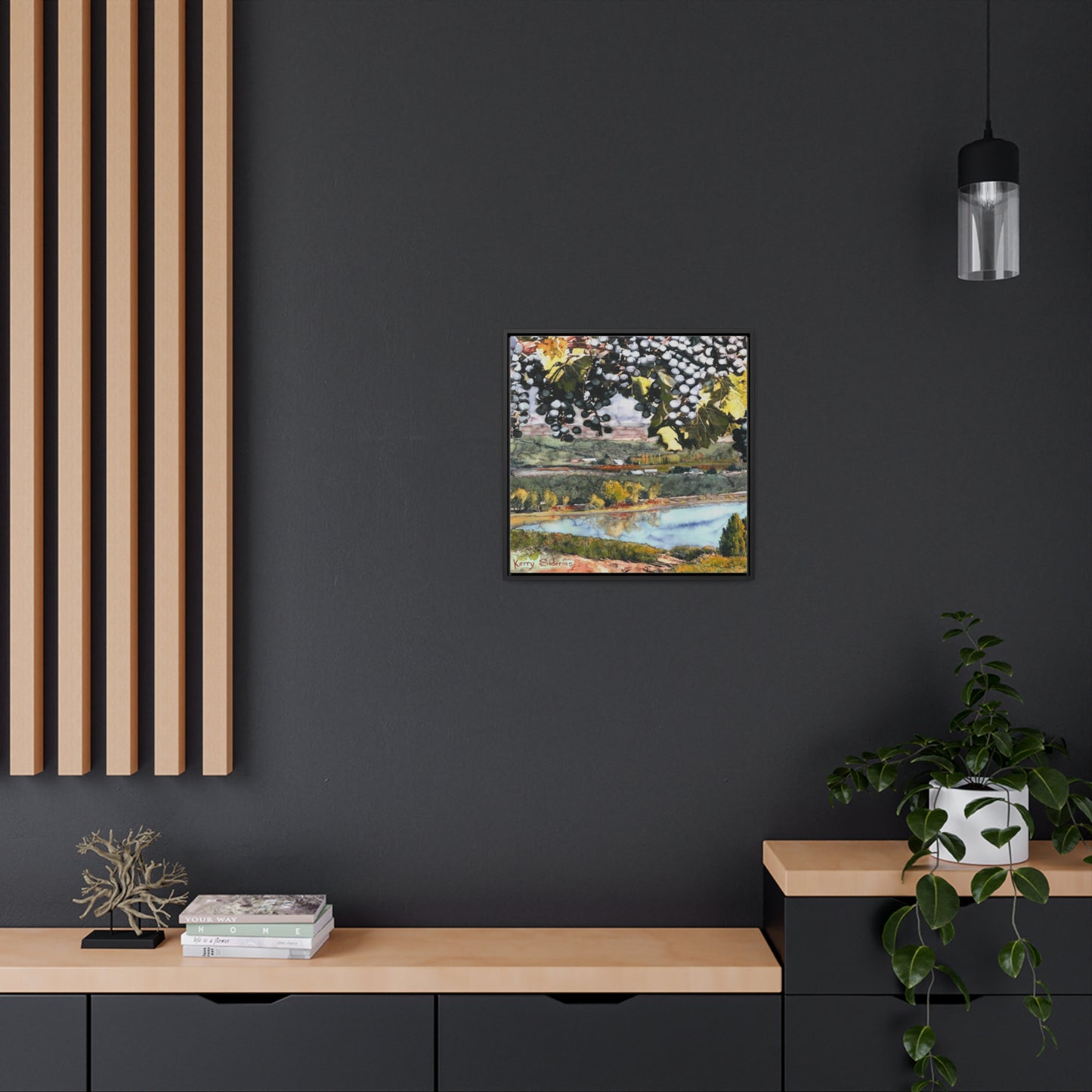 "Grapes Over The Columbia View" Gallery Canvas Wraps, Square Frame - Kerry Siderius Art