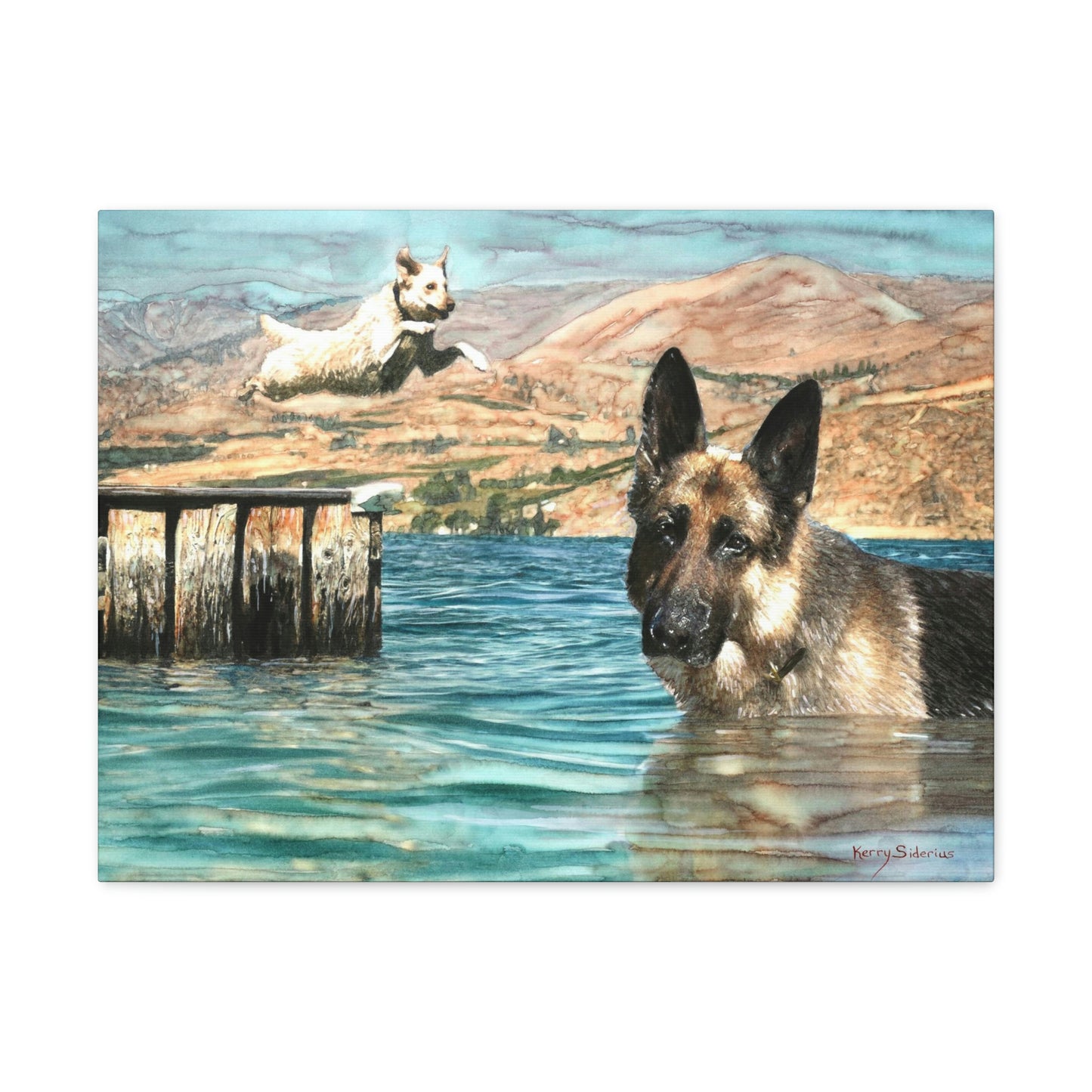 "Chelan Dogs" Canvas Gallery Wrap - Kerry Siderius Art