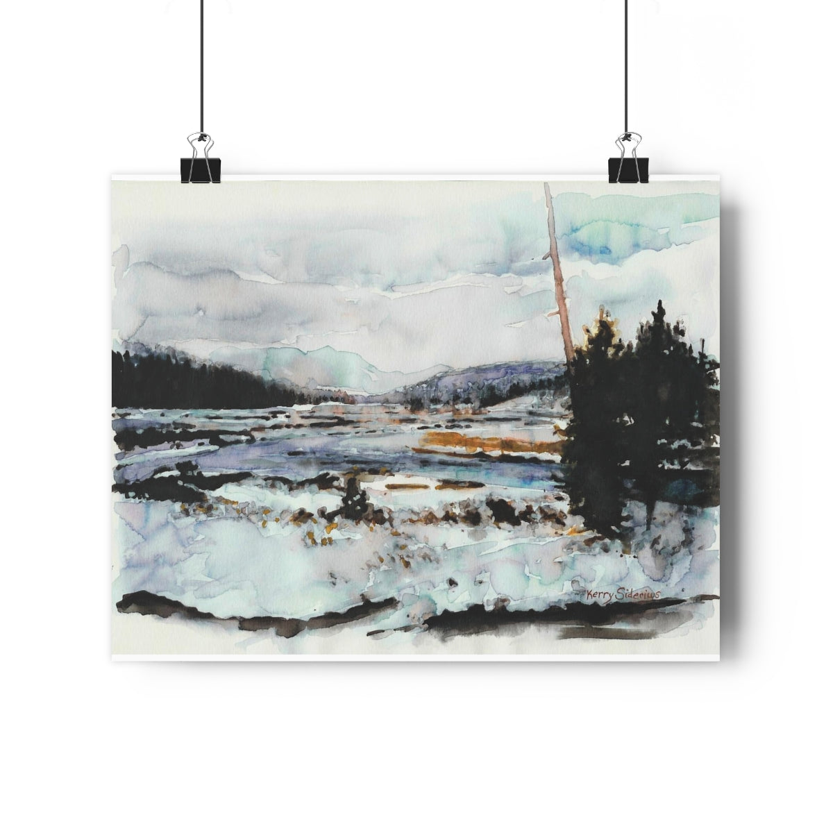 "Snowy Methow Scene" Archival Paper Print - Kerry Siderius Art