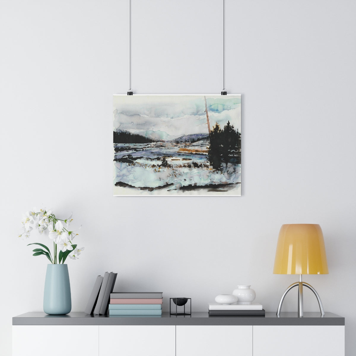 "Snowy Methow Scene" Archival Paper Print - Kerry Siderius Art