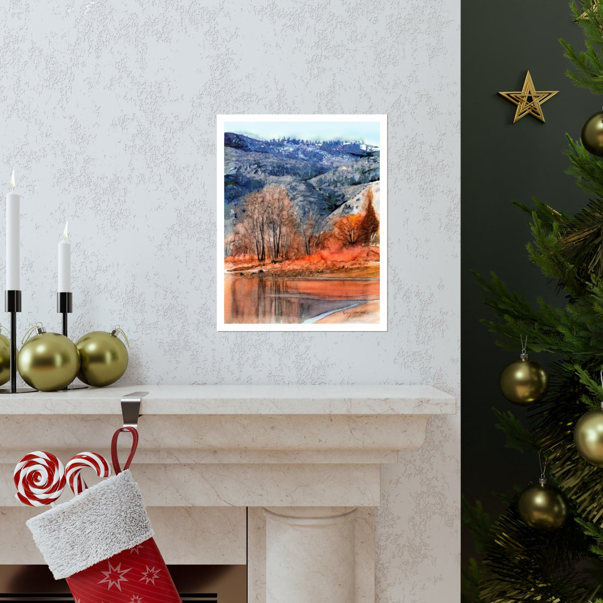 "Columbia River Early Winter" on Archival Poster - Kerry Siderius Art