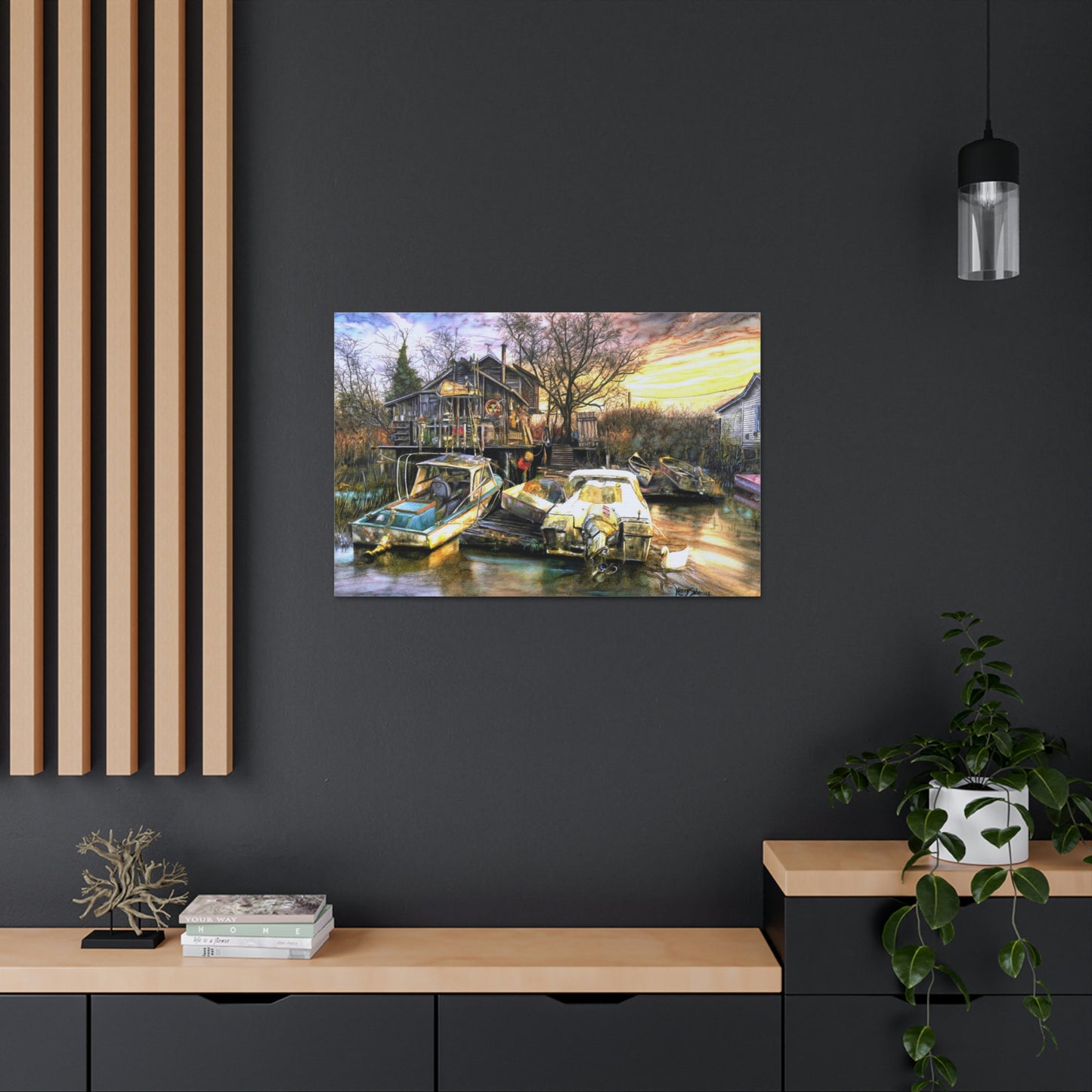 "Bait Shack" Gallery Wrapped Canvas - Kerry Siderius Art