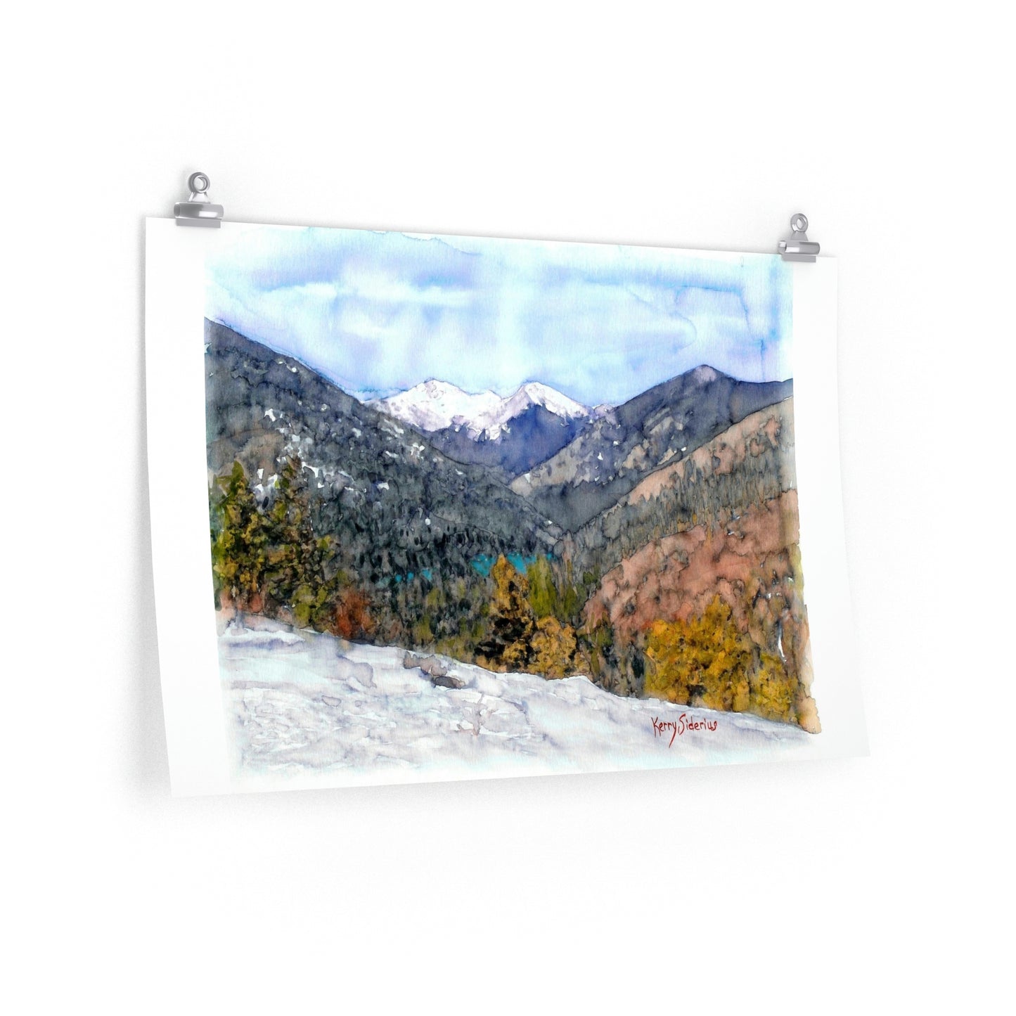 "Spring Hike with First Peek of Lake" Matte Archival Poster - Kerry Siderius Art