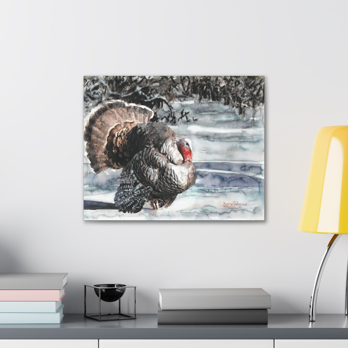 "Wild Turkey in the Snow" Canvas Gallery Wrap - Kerry Siderius Art
