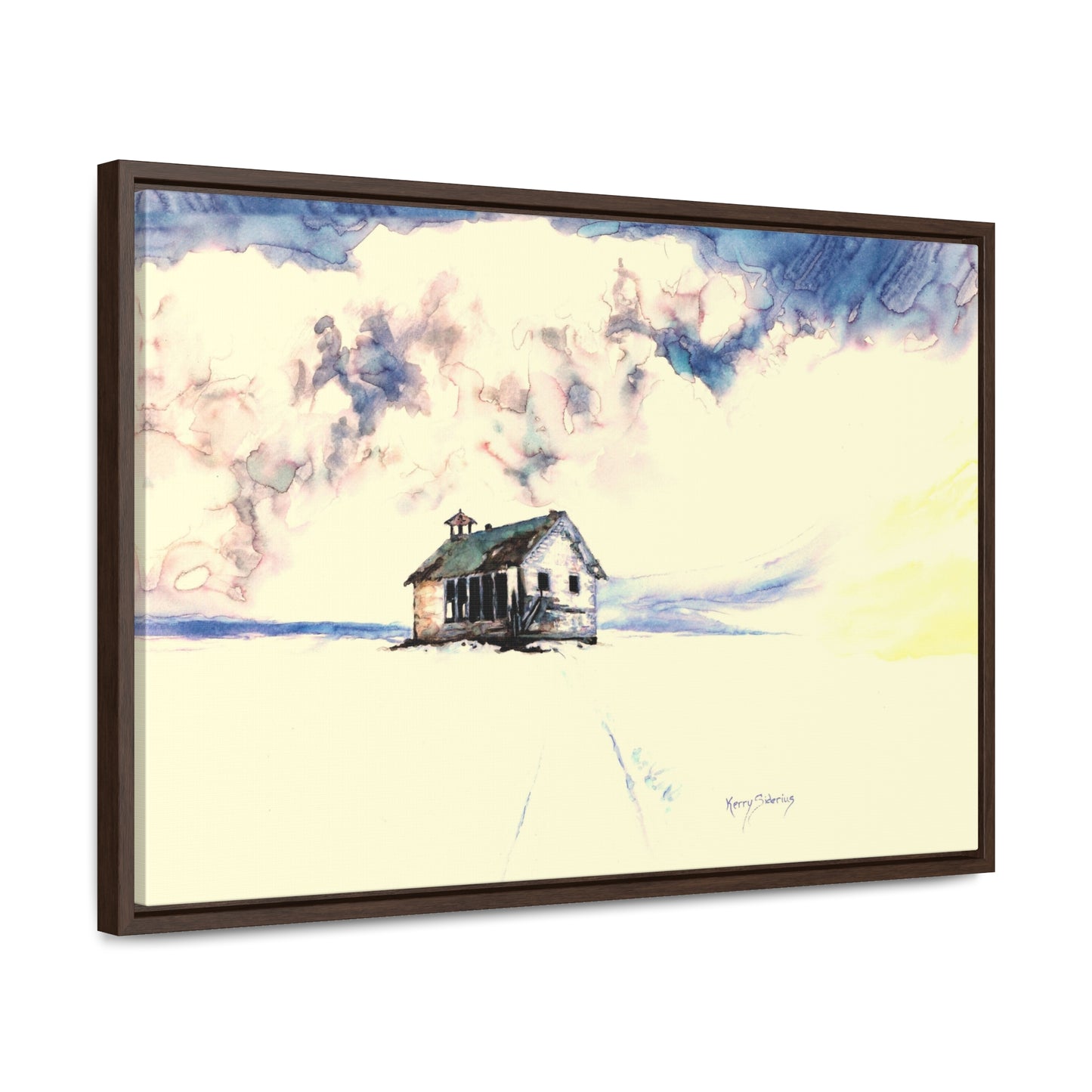 "Schoolhouse between Waterville and Coulee City" Framed Gallery Wrapped Canvas