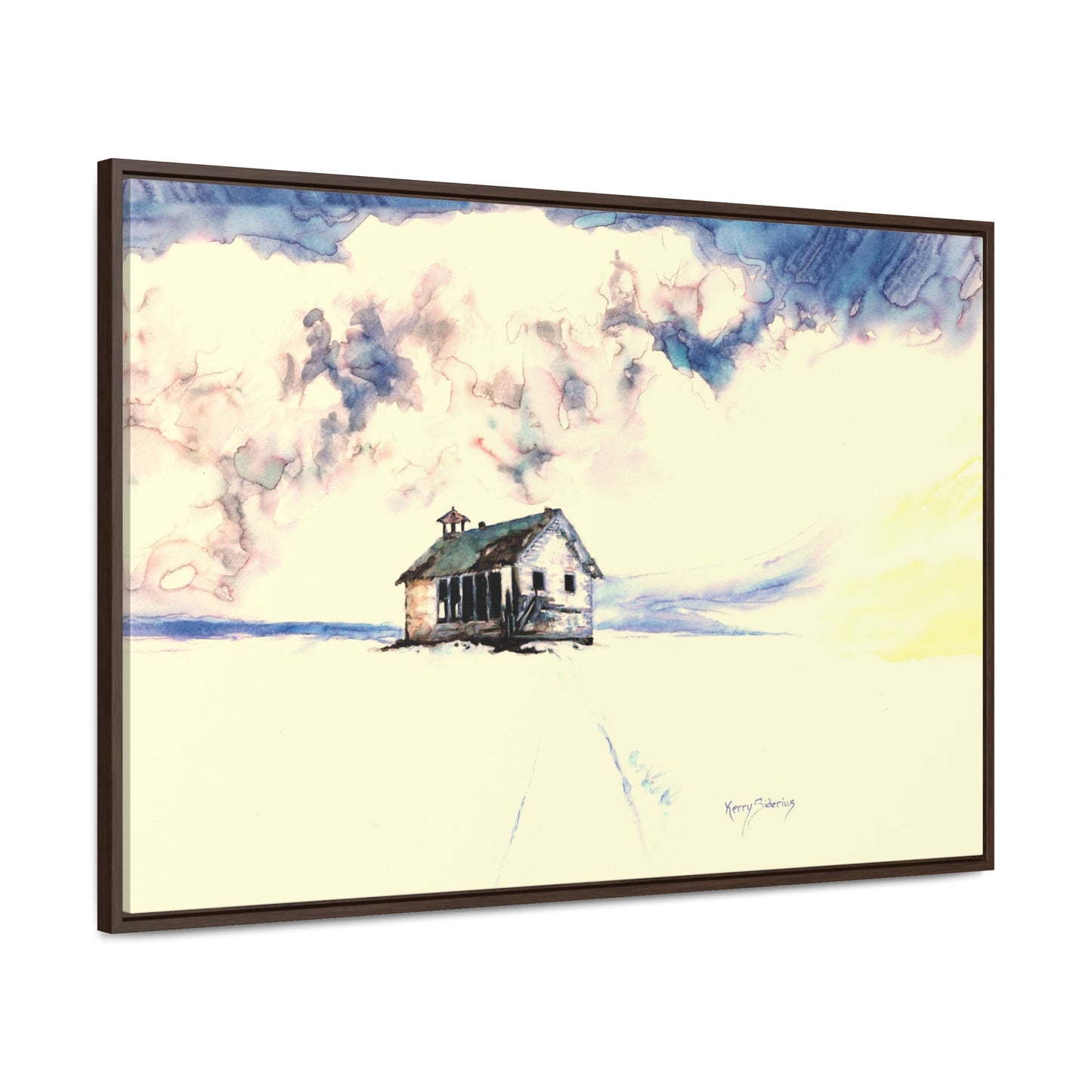 "Schoolhouse between Waterville and Coulee City" Framed Gallery Wrapped Canvas