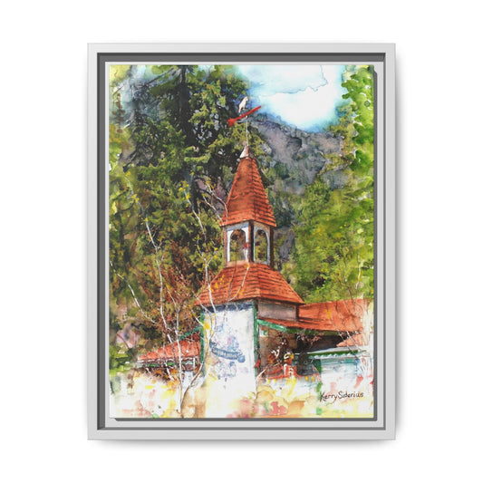 "Leavenworth's The Alps Weathervane" Gallery Wrapped Pinewood Framed Canvas