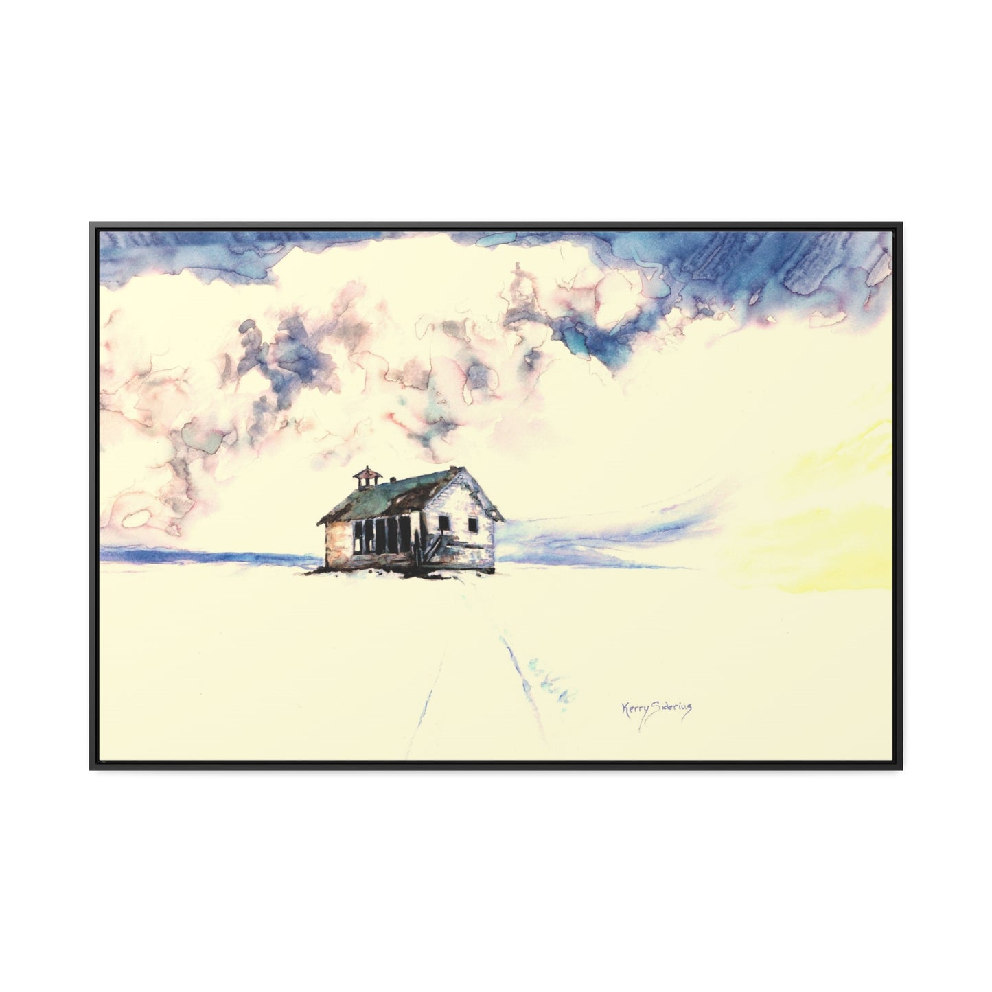 "Schoolhouse between Waterville and Coulee City" Framed Gallery Wrapped Canvas