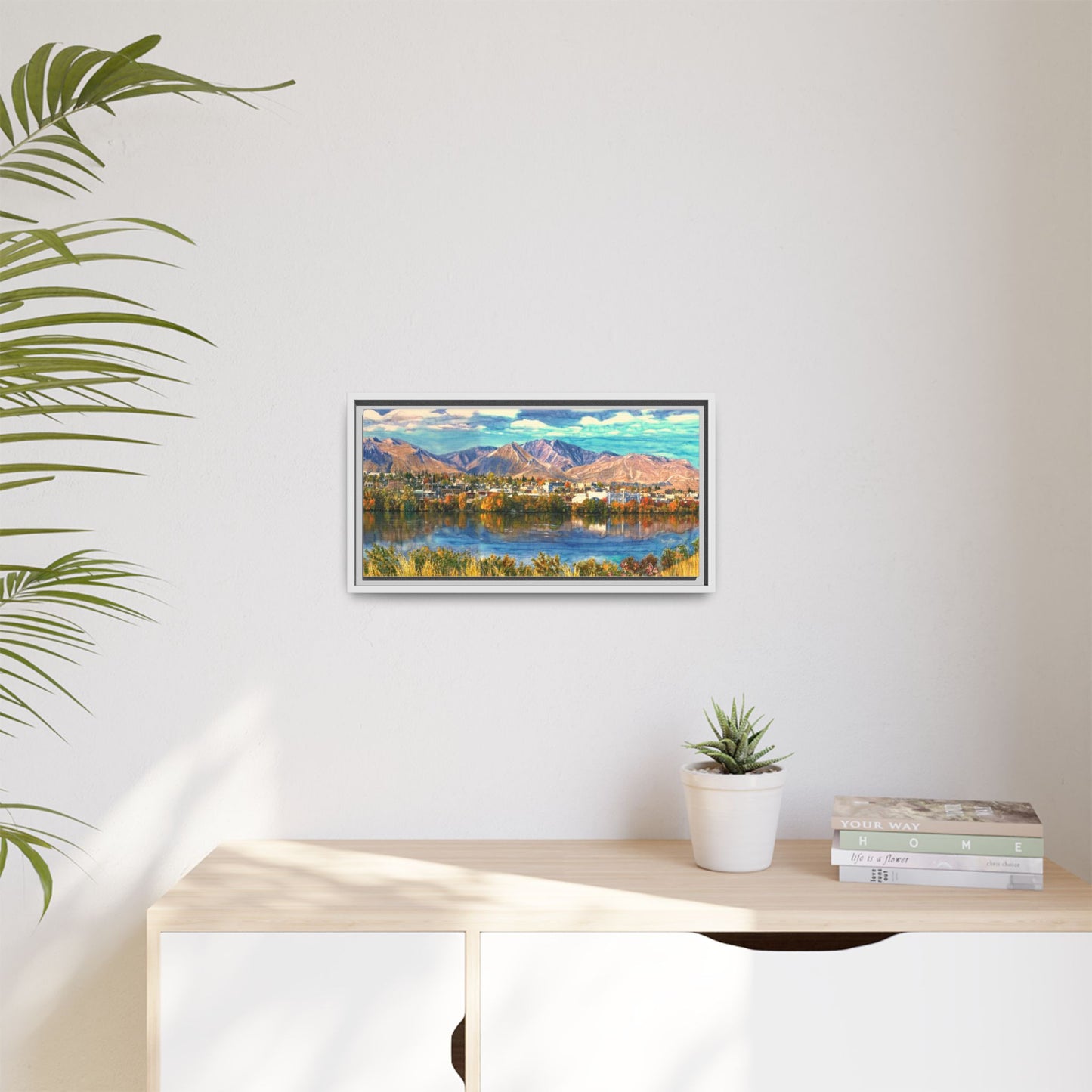 Wenatchee View Panorama Framed Canvas — Matte Multi-Color Wall Art by Kerry Siderius