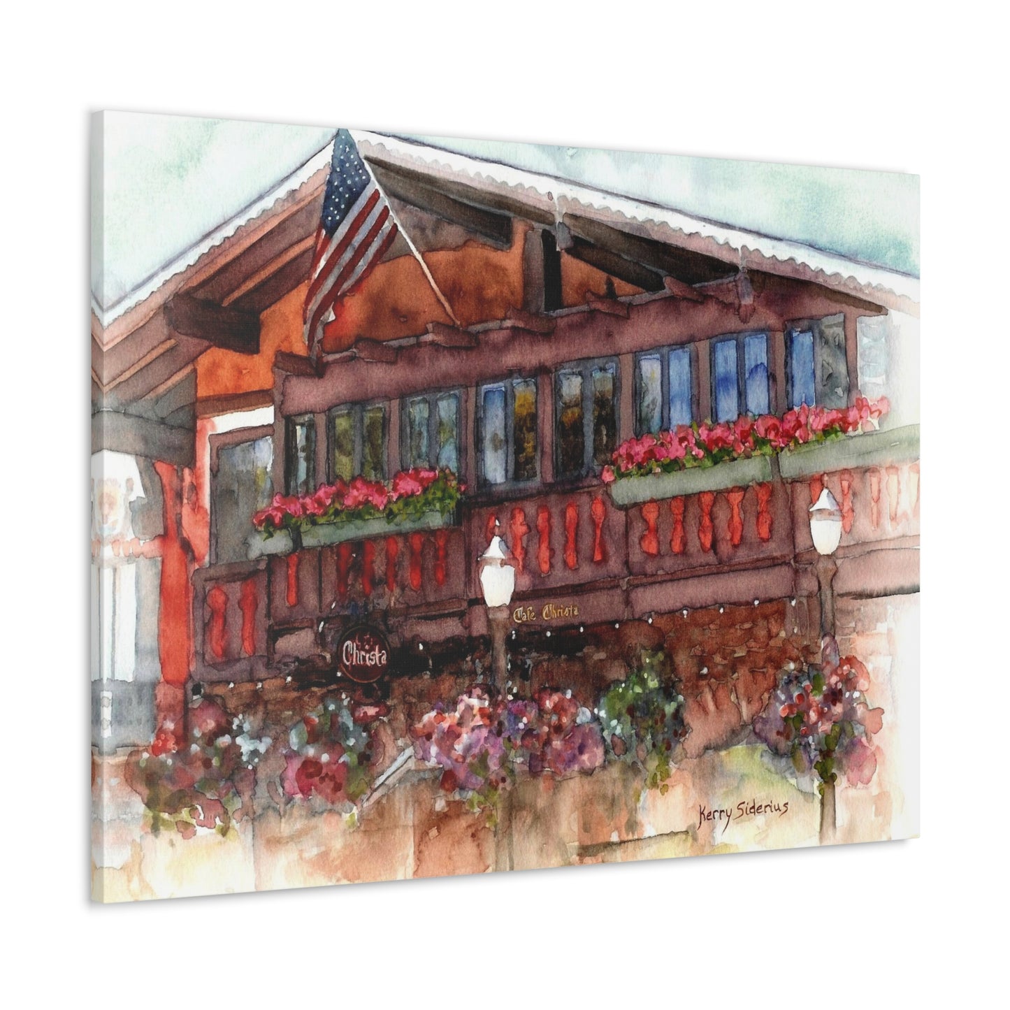 "Leavenworth's Cafe Christa" Gallery Wrapped Canvas