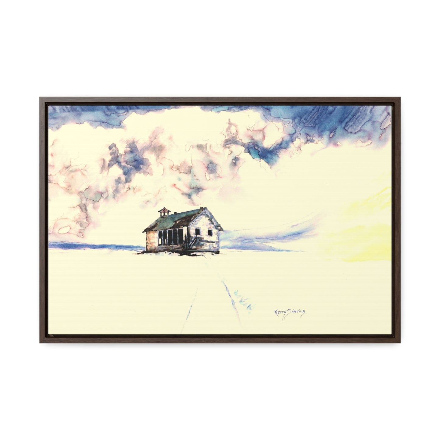 "Schoolhouse between Waterville and Coulee City" Framed Gallery Wrapped Canvas