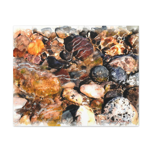 "Wenatchee River Rocks" Canvas Gallery Wrap