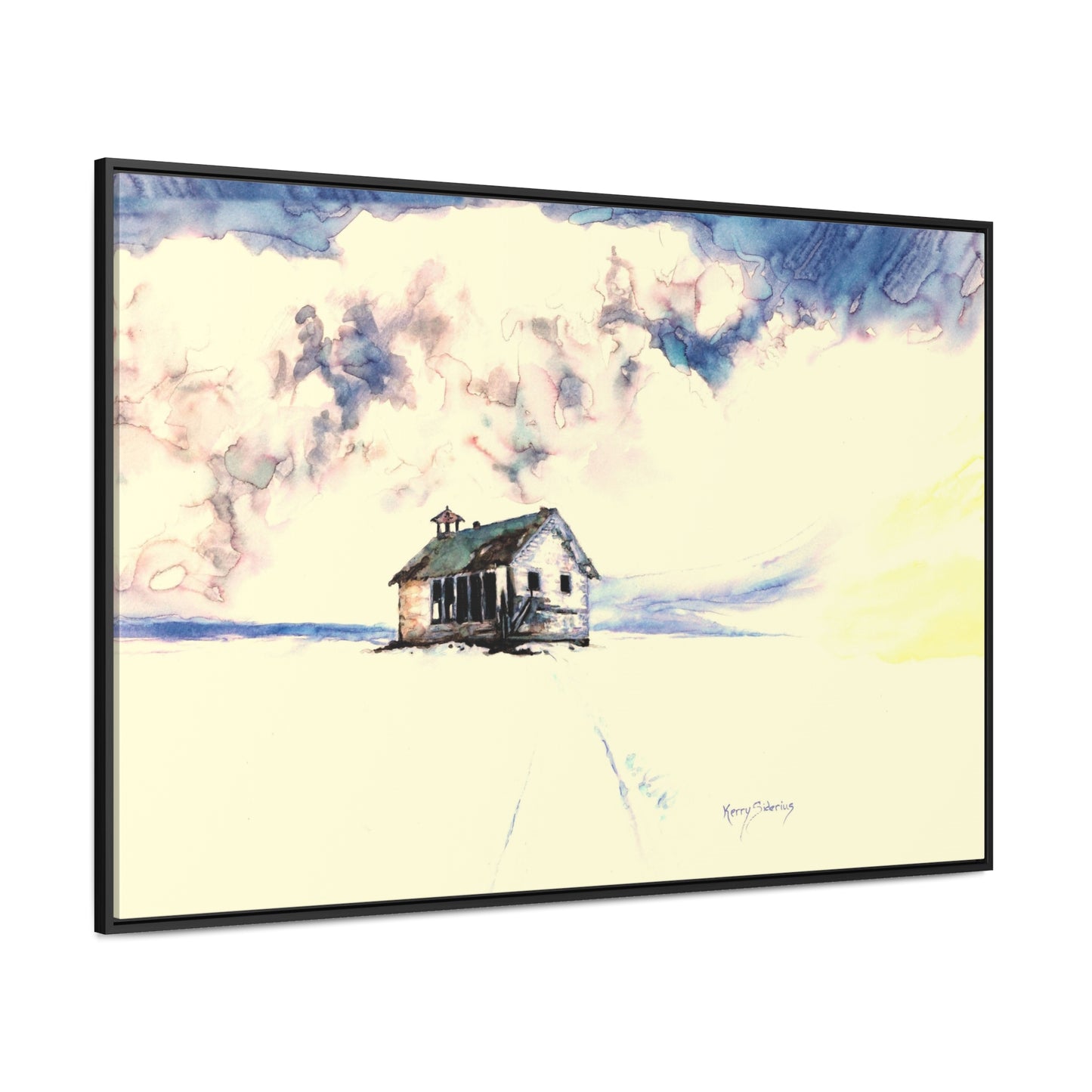 "Schoolhouse between Waterville and Coulee City" Framed Gallery Wrapped Canvas