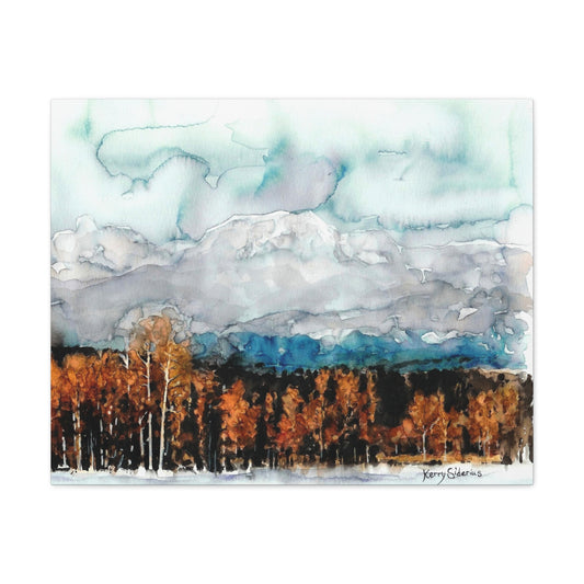 "Winter Aspen Grove Near Cole's Corner" Canvas Gallery Wrap