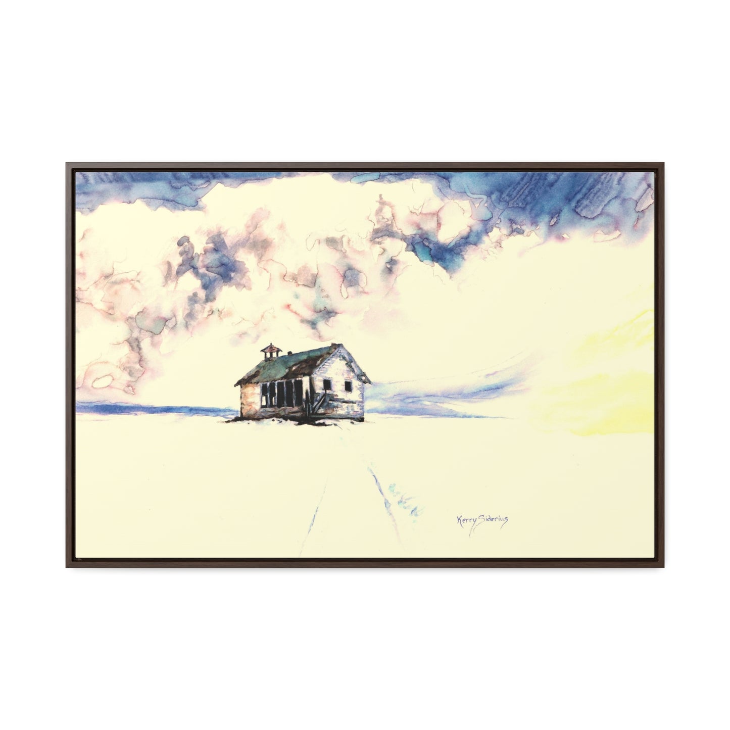 "Schoolhouse between Waterville and Coulee City" Framed Gallery Wrapped Canvas