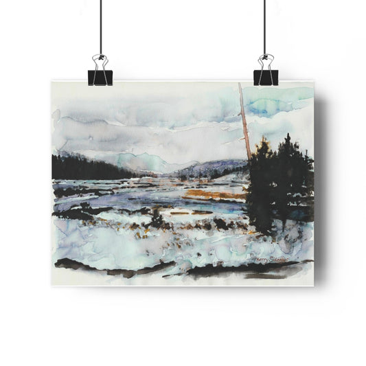 "Snowy Methow Scene" Archival Paper Print - Kerry Siderius Art 